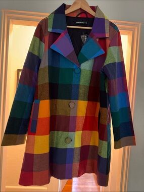 Dangerfield Patchwork Blazer in Purple, Pink and Orange